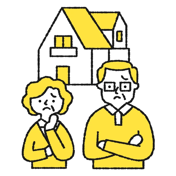 不動産売却を検討する売主のイラスト